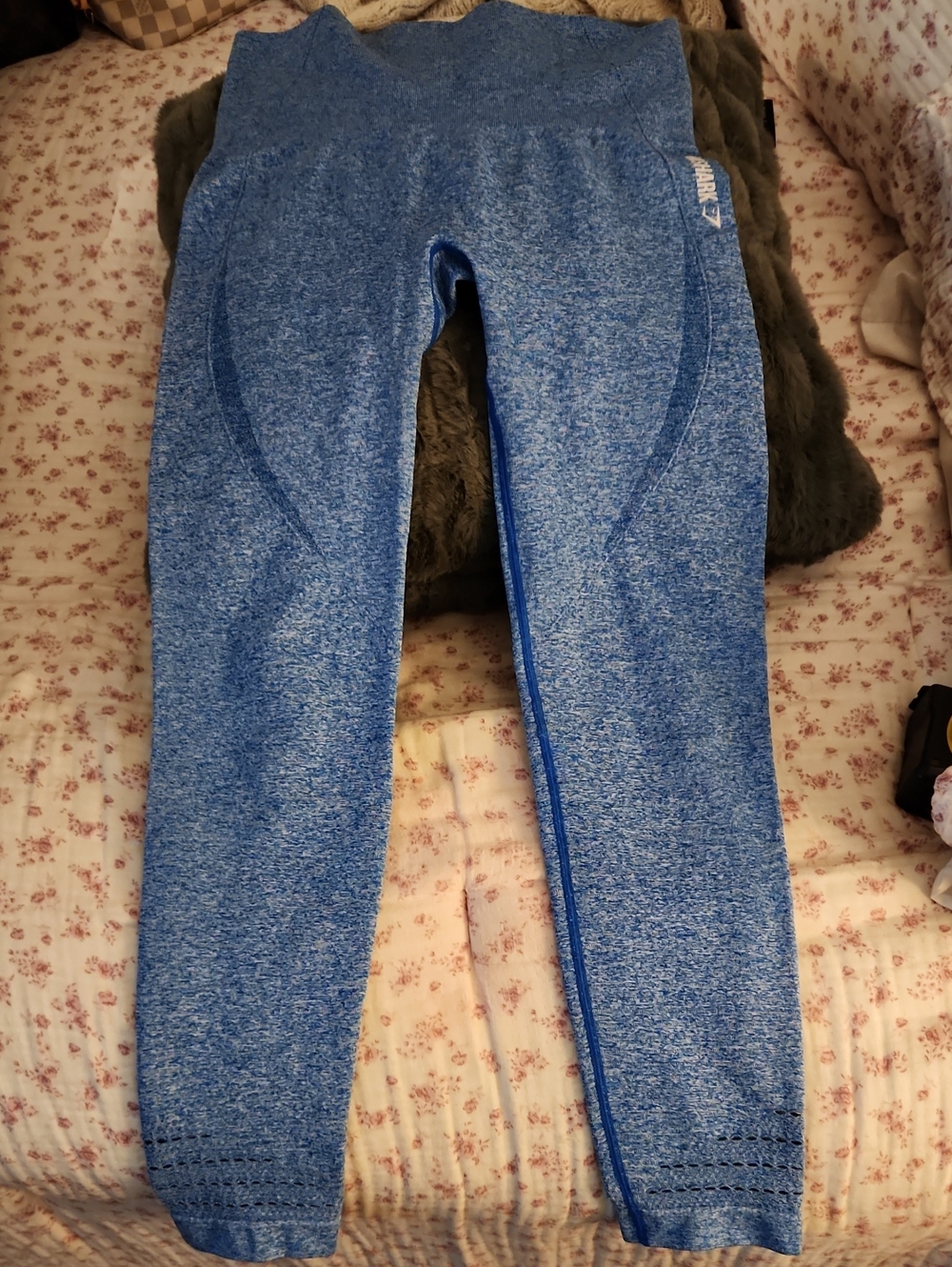 Gymshark Heathered Royal Blue High-Waist Leggings